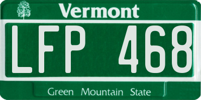 VT license plate LFP468