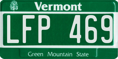 VT license plate LFP469