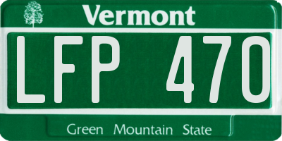 VT license plate LFP470