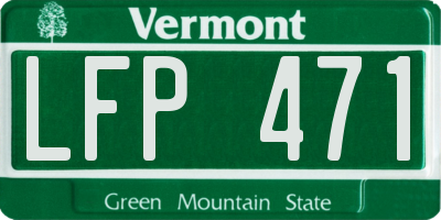 VT license plate LFP471