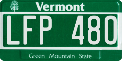 VT license plate LFP480