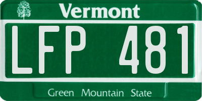 VT license plate LFP481