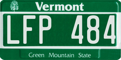VT license plate LFP484