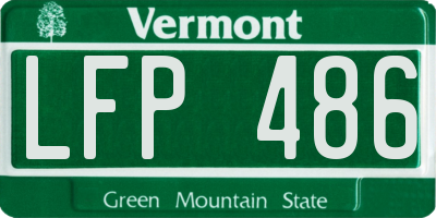 VT license plate LFP486