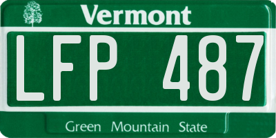 VT license plate LFP487