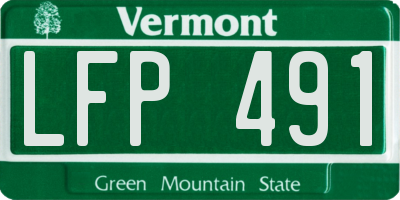 VT license plate LFP491