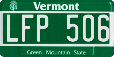 VT license plate LFP506