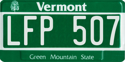 VT license plate LFP507