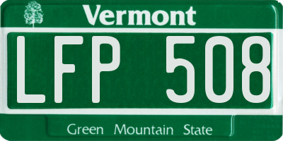 VT license plate LFP508