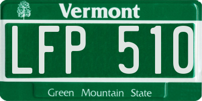 VT license plate LFP510