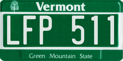 VT license plate LFP511