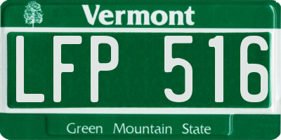 VT license plate LFP516