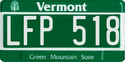 VT license plate LFP518