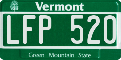 VT license plate LFP520