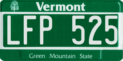 VT license plate LFP525