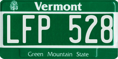 VT license plate LFP528