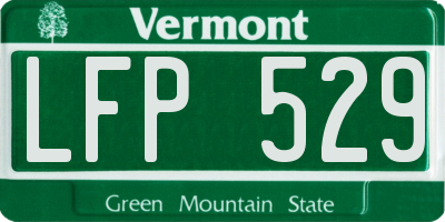 VT license plate LFP529