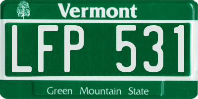VT license plate LFP531