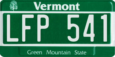 VT license plate LFP541