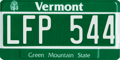 VT license plate LFP544