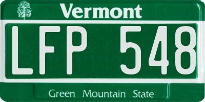 VT license plate LFP548