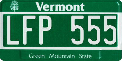 VT license plate LFP555