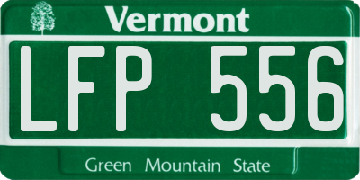 VT license plate LFP556