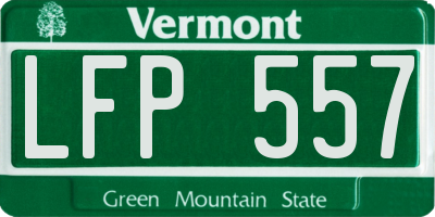 VT license plate LFP557