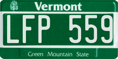 VT license plate LFP559
