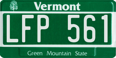 VT license plate LFP561