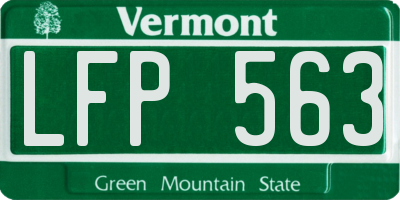 VT license plate LFP563