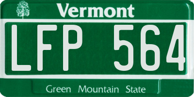 VT license plate LFP564