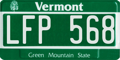 VT license plate LFP568