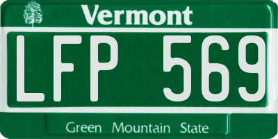 VT license plate LFP569