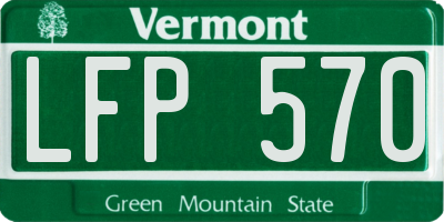 VT license plate LFP570