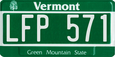 VT license plate LFP571