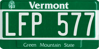 VT license plate LFP577