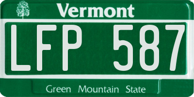 VT license plate LFP587