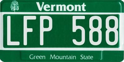VT license plate LFP588
