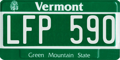 VT license plate LFP590