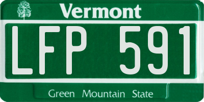 VT license plate LFP591
