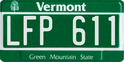 VT license plate LFP611