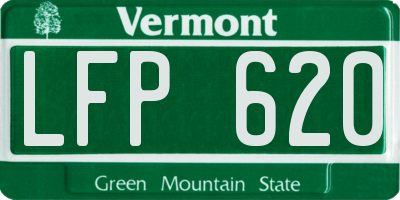 VT license plate LFP620