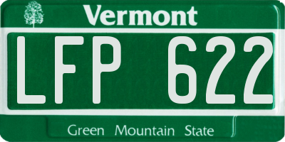 VT license plate LFP622