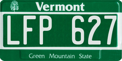 VT license plate LFP627