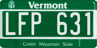 VT license plate LFP631