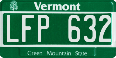 VT license plate LFP632