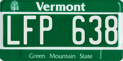 VT license plate LFP638