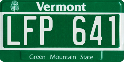 VT license plate LFP641