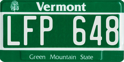 VT license plate LFP648
